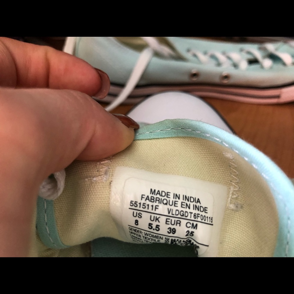 Mint green converse